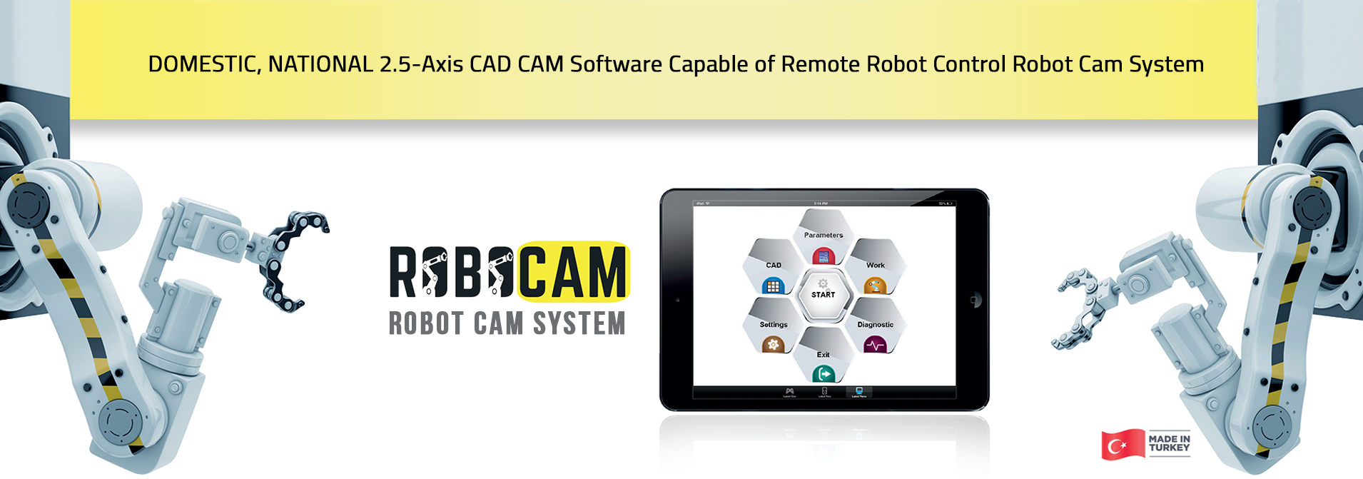 DOMESTIC, NATIONAL 2.5-Axis CAD CAM Software Capable of Remote Robot Control Robot Cam System